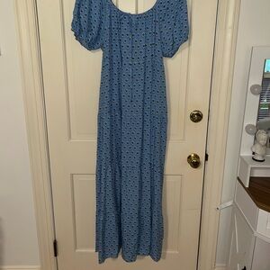 Amazon Blue Patterned Women's Dress